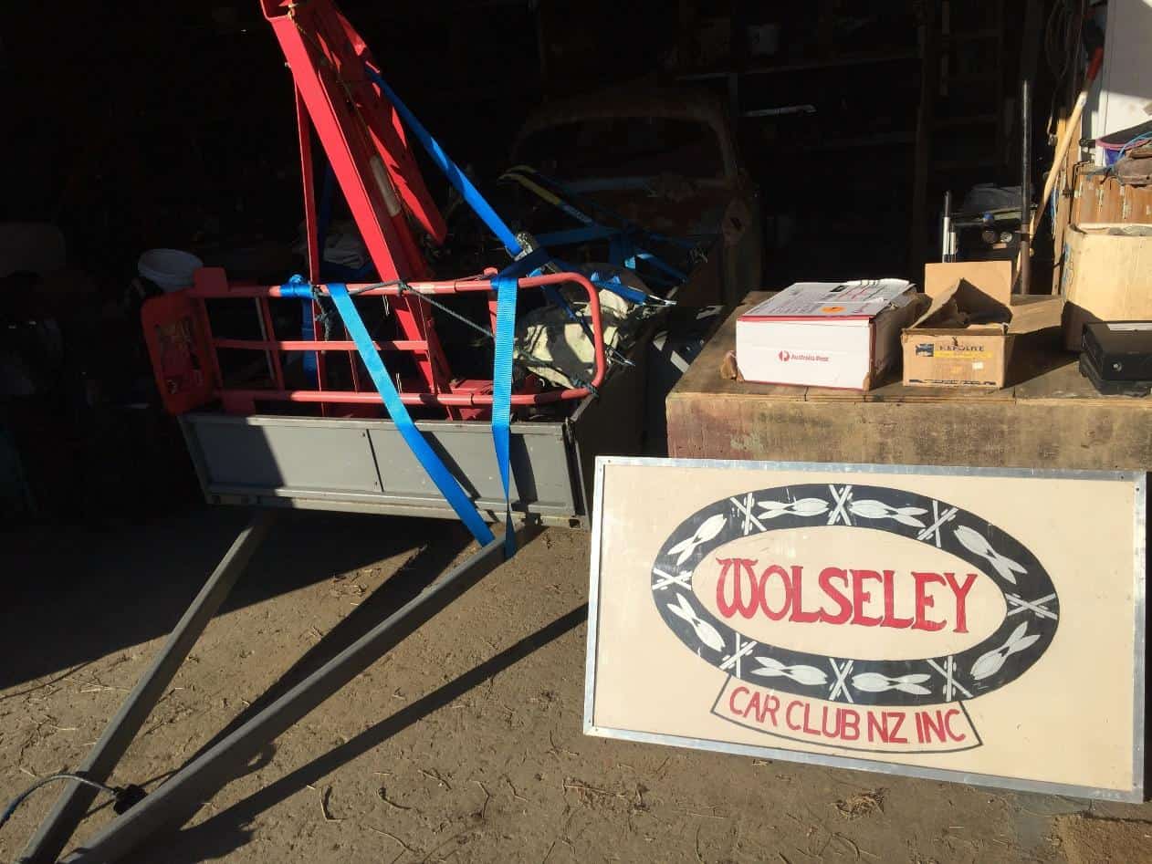 Arriving at the Ashurst Parts Shed Wolseley Car Club NZ
